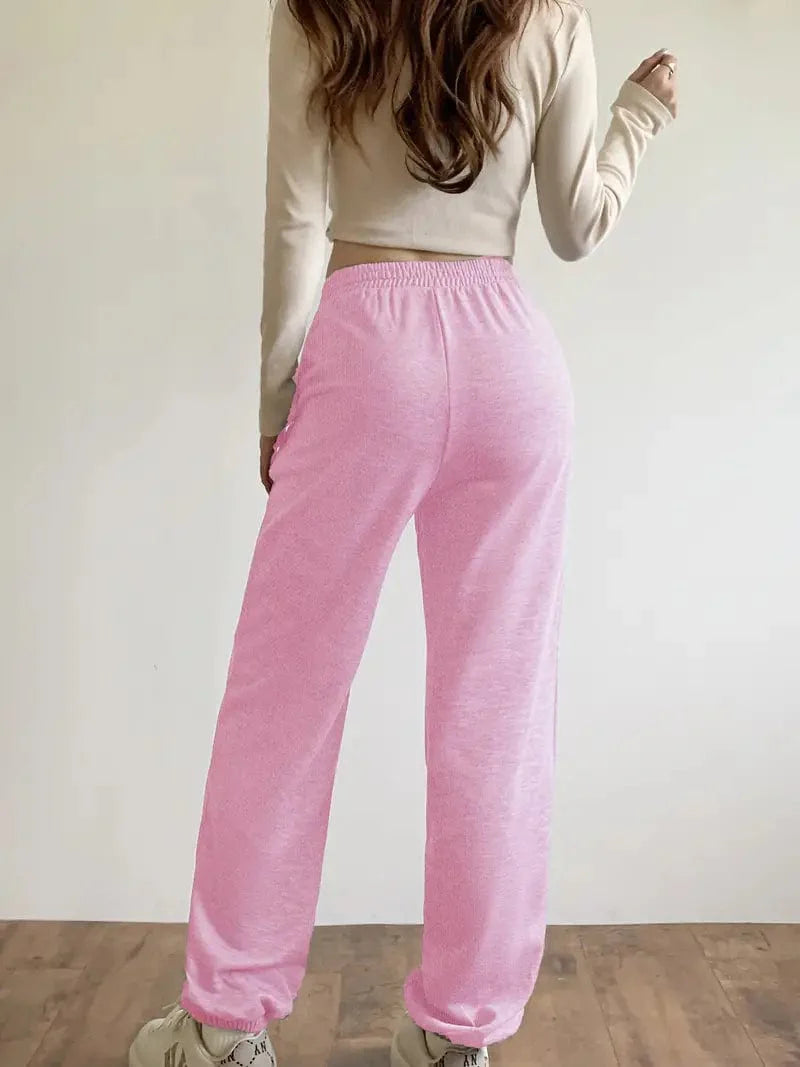 Versatile Women's Solid Loose Jogger Sweatpants for Fall & Winter