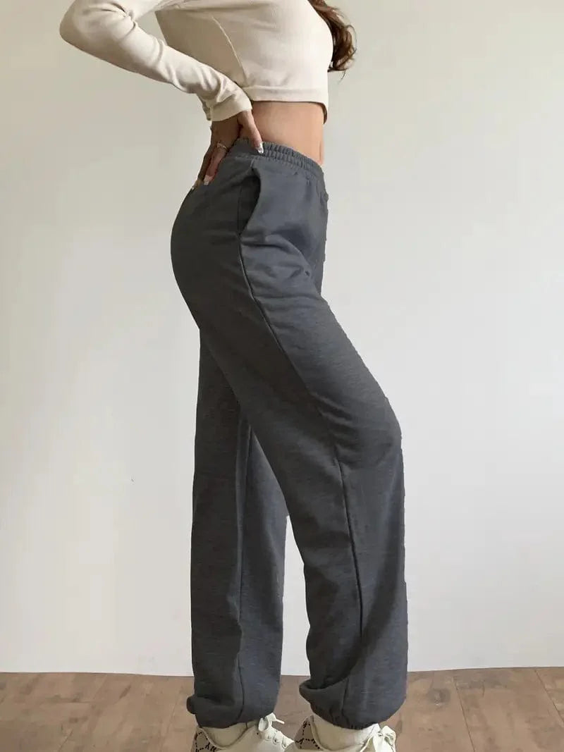 Versatile Women's Solid Loose Jogger Sweatpants for Fall & Winter