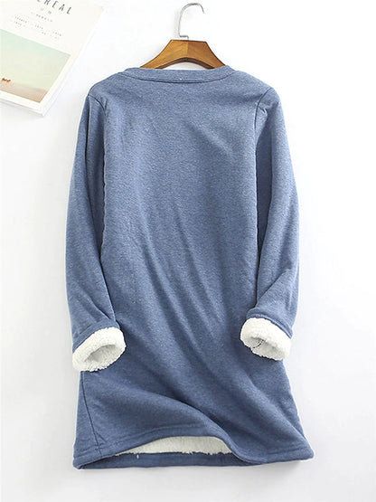 Women's Fleece Pajama Sets Lounge Sets Letter Warm Comfort Soft Home Daily Bed Fleece Warm Breathable Crew Neck Long Sleeve Pullover Pant Elastic Waist Fall Winter Blue