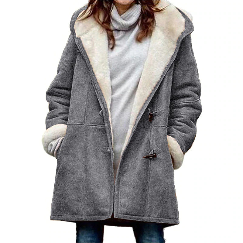 Women's Winter Fleece Hoodie Jacket Suede Fall Sherpa Jacket Maillard Casual Winter Teddy Coat Thermal Warm Windproof Shearling Jacket Comtemporary Contemporary Long Sleeve Brown Black