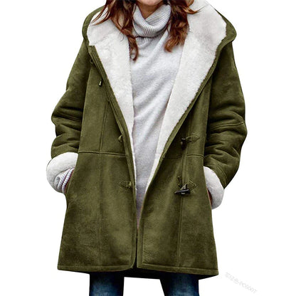 Women's Winter Fleece Hoodie Jacket Suede Fall Sherpa Jacket Maillard Casual Winter Teddy Coat Thermal Warm Windproof Shearling Jacket Comtemporary Contemporary Long Sleeve Brown Black