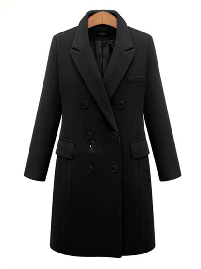 Women's Coat Casual Jacket Trench Coat Street Daily Wear Vacation Fall Winter Long Coat Loose Fit Thermal Warm Windproof Warm Stylish Sporty Chic & Modern Jacket Long Sleeve Pure Color Slim Fit Black