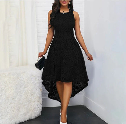 Women's Black Dress Cocktail Dress Black Lace Dress Party Dress Midi Dress Wine Royal Blue Fall Spring Crew Neck Elegant Office Wedding Guest