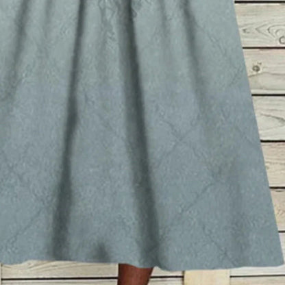 Women's Casual Dress Midi Dress Gray Sleeveless Floral Ruched Spring Summer V Neck Elegant Weekend 2023 S M L XL XXL 3XL