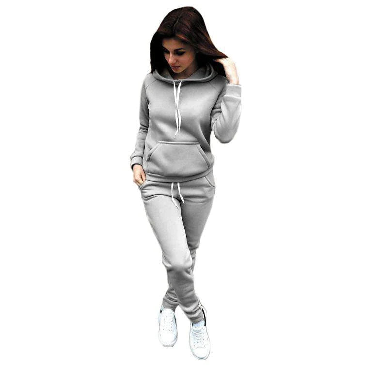 Women's Tracksuit Sweatsuit Winter Lace up Drawstring Solid Color Hoodie claret Pink Fleece Yoga Running Sport Activewear / Athletic / Athleisure