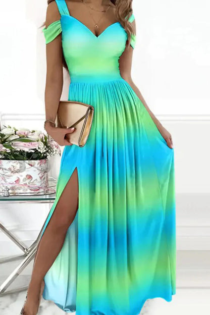 Women‘s Party Dress Homecoming Dress Swing Dress Long Dress Maxi Dress Green Pink Light Green Short Sleeve Pure Color Cold Shoulder Spring Summer V Neck Romantic Party 2023 S M L XL XXL