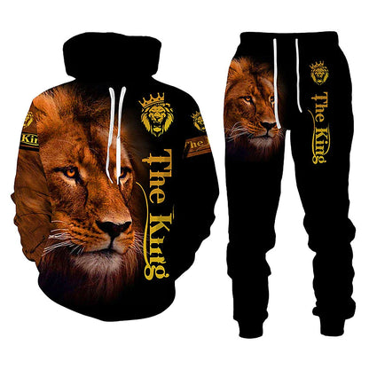 Men's Tracksuit Sweatsuit 2 Piece Athletic Winter Long Sleeve Thermal Warm Breathable Moisture Wicking Fitness Running Jogging Sportswear Activewear Lion Yellow / Black Light Brown Yellow / Hoodie